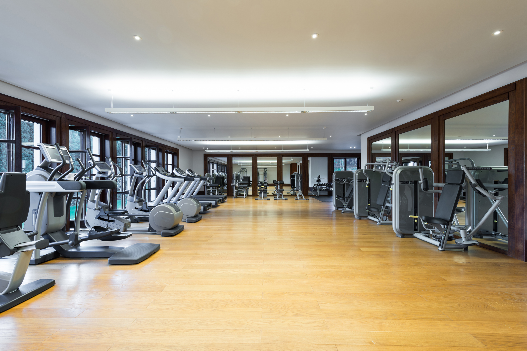 Fitness center interior